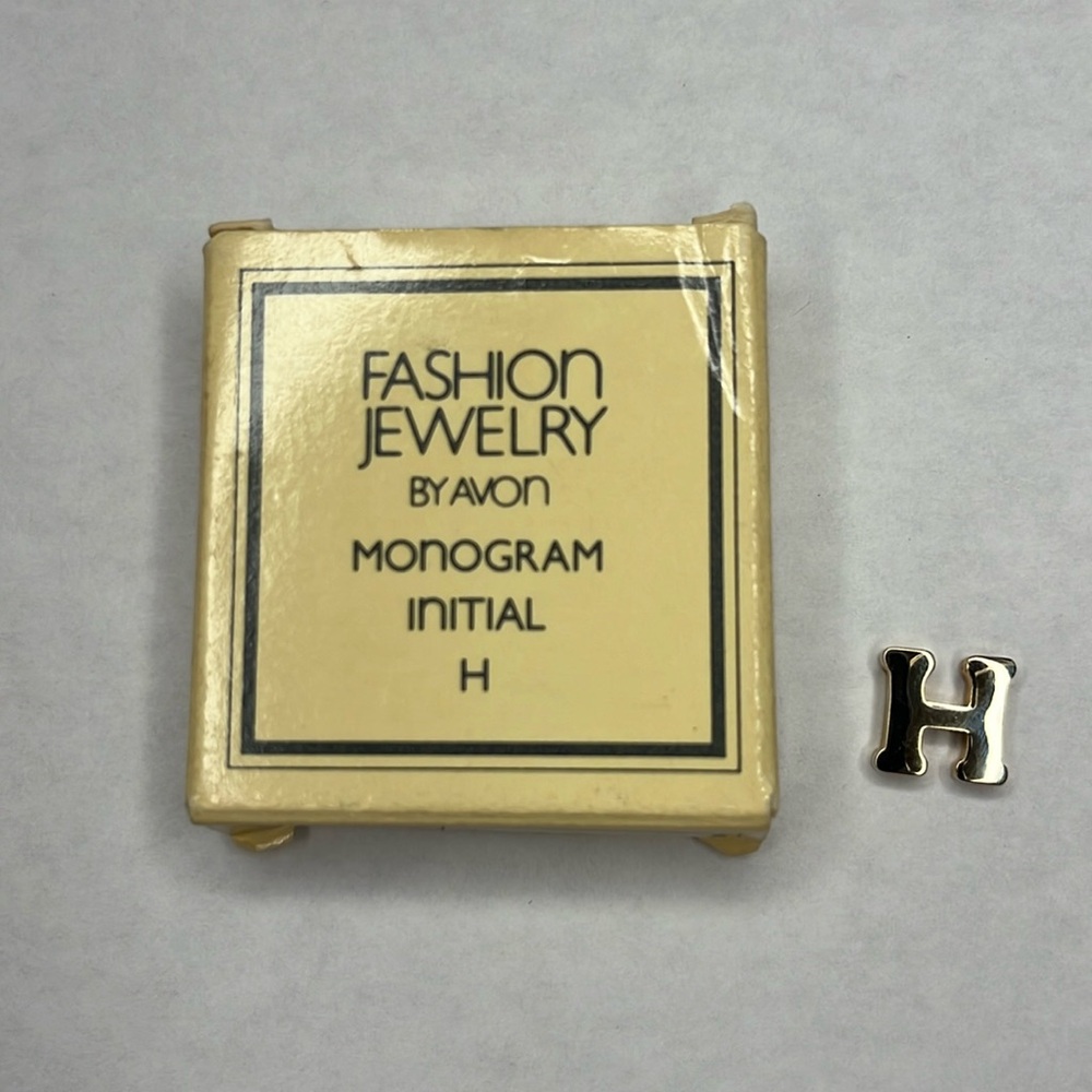 Vintage Fashion Jewelry by Avon Monogram Initial H